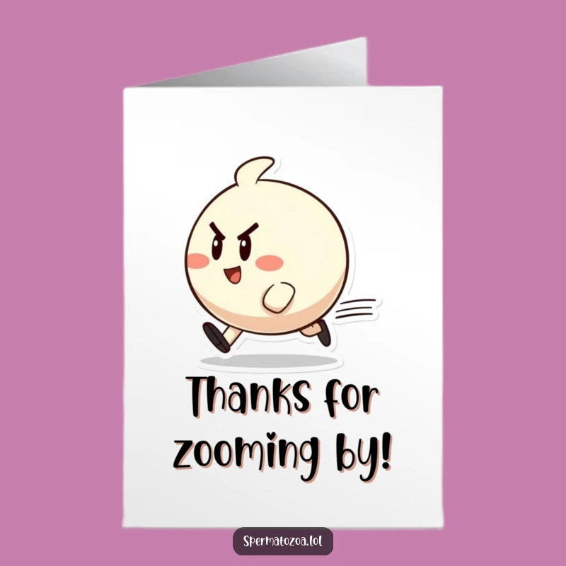 Free Printable Speedy Thank You Card: Zippy Character Cheerful Downloadable Gift
