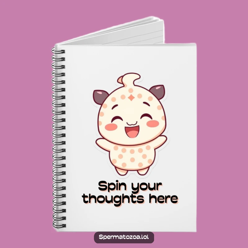 Funny Dotted Character Notebook - Gleeful Spinning Smile Journal