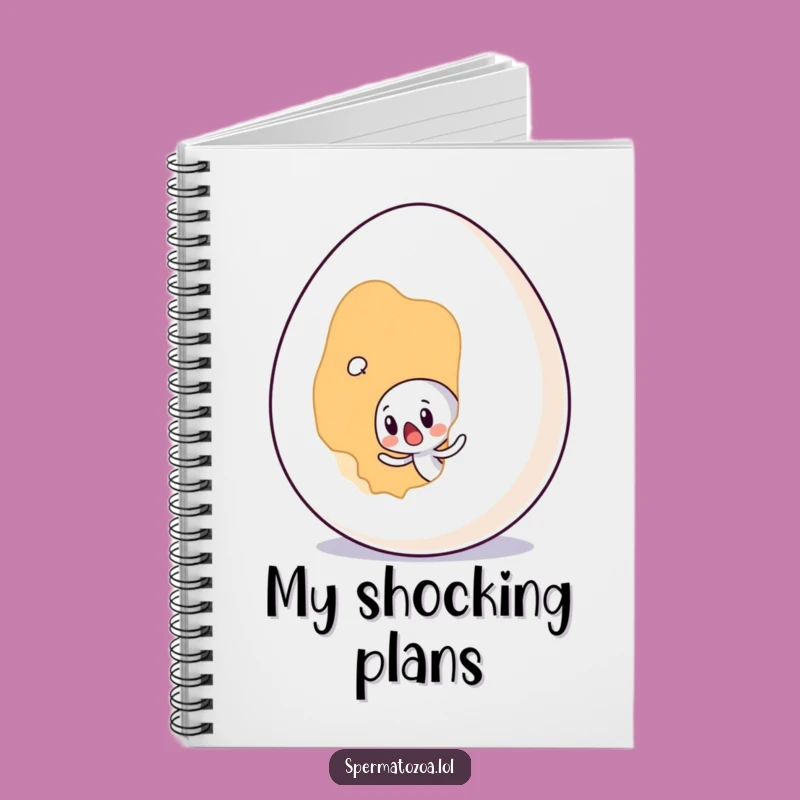 Funny Sperm Egg Surprise Notebook - Shocked Character Journal
