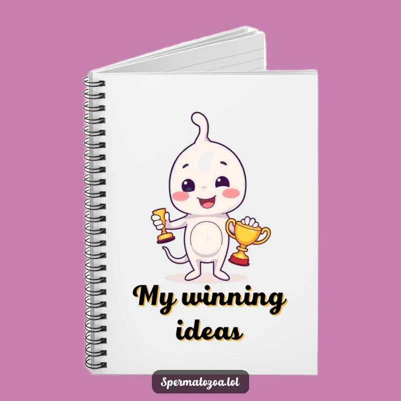 Funny Sperm Trophy Notebook: Jot Down Wins with This Humorous Sperm Journal!
