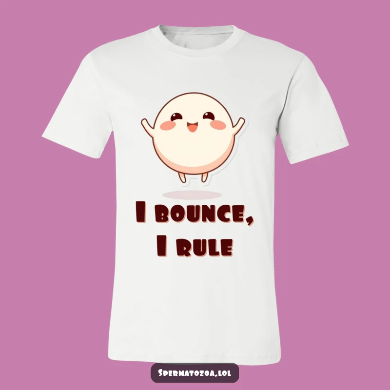 Funny Happy Character T-Shirt - Bouncing Stubby Limbs Tee for Fun