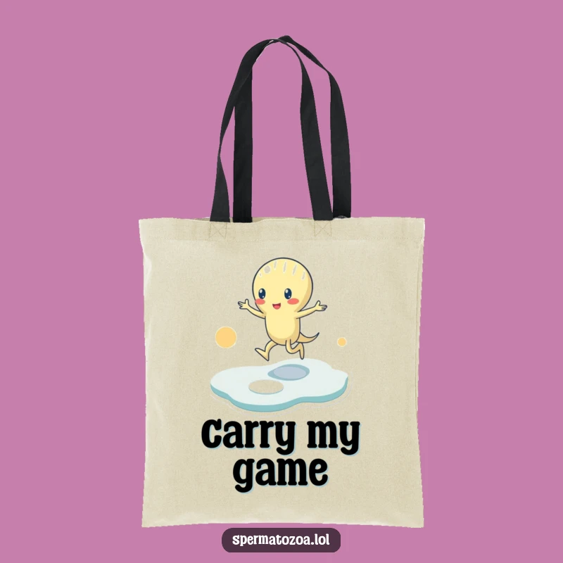 Funny Sperm Hopscotch Tote Bag: Carry Your Fun with Playful Fertility Humor