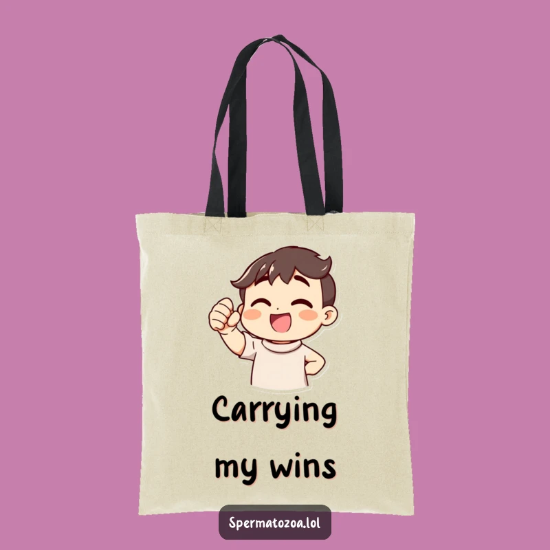 Funny Victory Cheer Tote Bag: Enthusiastic Design, Perfect Funny Gift for Go-Getters