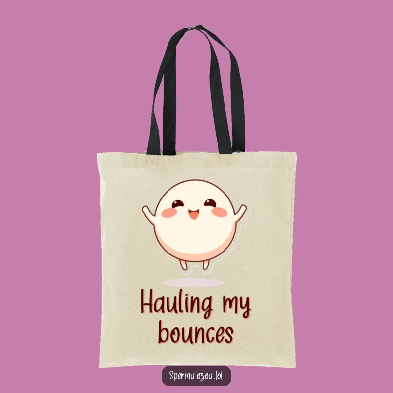 Funny Happy Character Tote Bag - Bouncing Stubby Limbs Accessory
