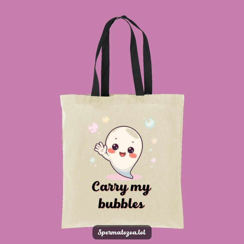 Funny Sperm Hello Tote Bag: Carry Your Essentials with a Cheerful Greeting