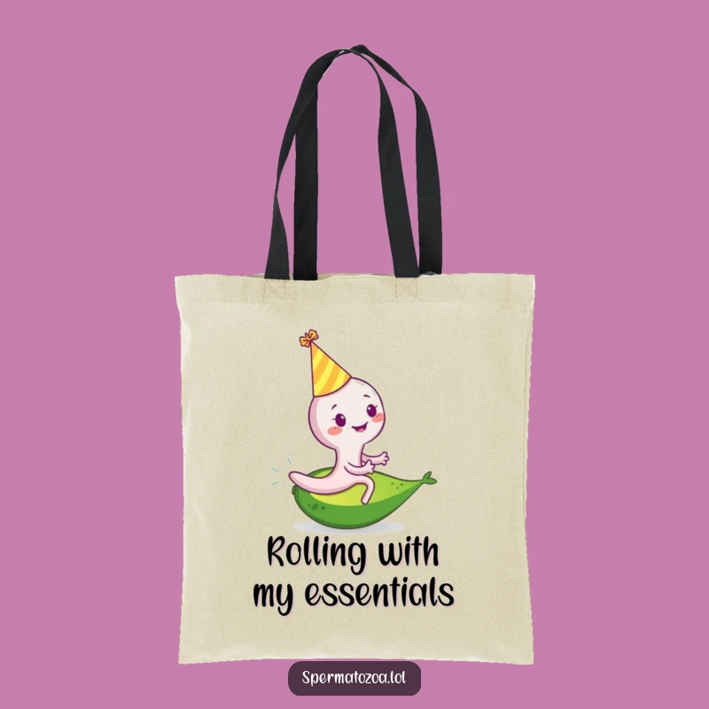 Funny Sperm Cell Avocado Party Tote Bag: Carry Your Celebration Everywhere!